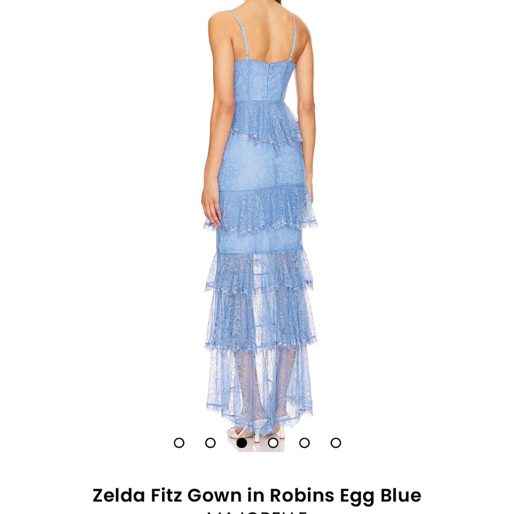 MAJORELLE | Zelda Fitz Gown in Robins Egg Blue | Size Small - Picture 2 of 8
